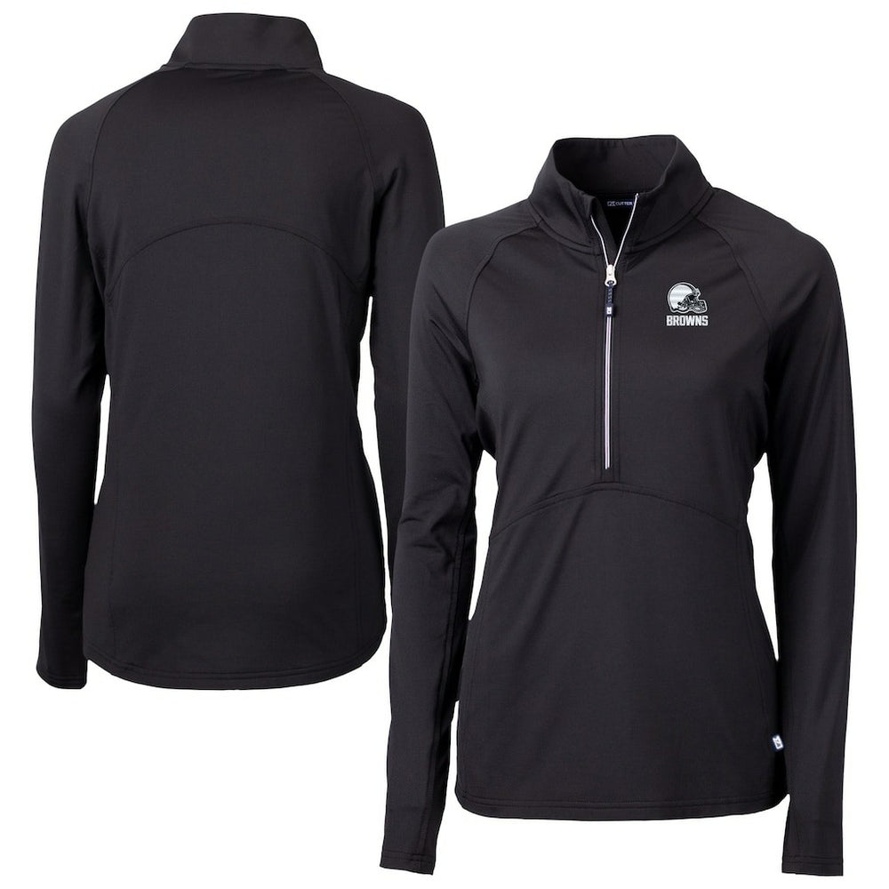 NFL Cleveland Browns Cutter & Buck Women's Adapt Eco Knit Stretch Recycled Half-Zip Pullover Top