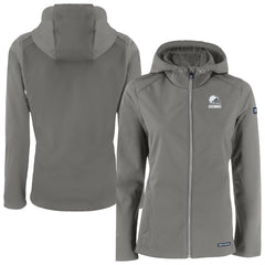 NFL Cleveland Browns Cutter & Buck Women's Evoke Eco Softshell Recycled Full-Zip Hoodie Jacket