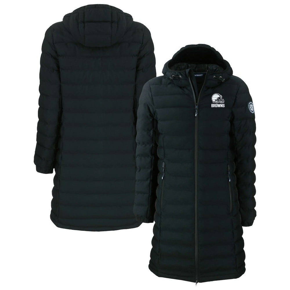 NFL Cleveland Browns Cutter & Buck Women's Mission Ridge Repreve Eco Insulated Full-Zip Hoodie Long Puffer Jacket