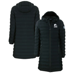NFL Cleveland Browns Cutter & Buck Women's Mission Ridge Repreve Eco Insulated Full-Zip Hoodie Long Puffer Jacket