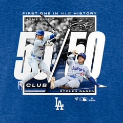 Shohei Ohtani Los Angeles Dodgers 50/50 Club T-Shirt - Heather Royal