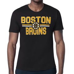 Boston Bruins Starter Mesh Look Team Name T-Shirt