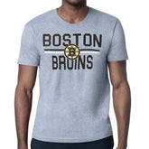 Boston Bruins Starter Mesh Look Team Name T-Shirt