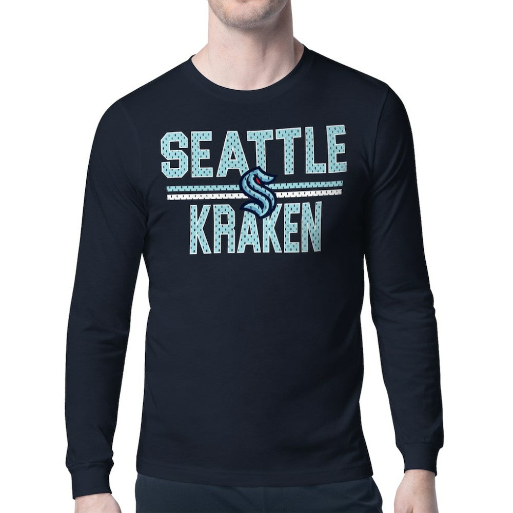 Seattle Kraken Starter Mesh Look Team Name Long Sleeve T-Shirt