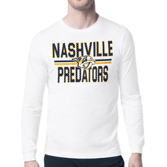 Nashville Predators Starter Mesh Look Team Name Long Sleeve T-Shirt
