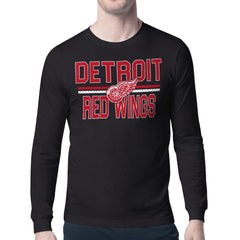 Detroit Red Wings Starter Mesh Look Team Name Long Sleeve T-Shirt