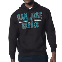 San Jose Sharks Starter Mesh Look Team Name Logo Tri-Blend Pullover Hoodie