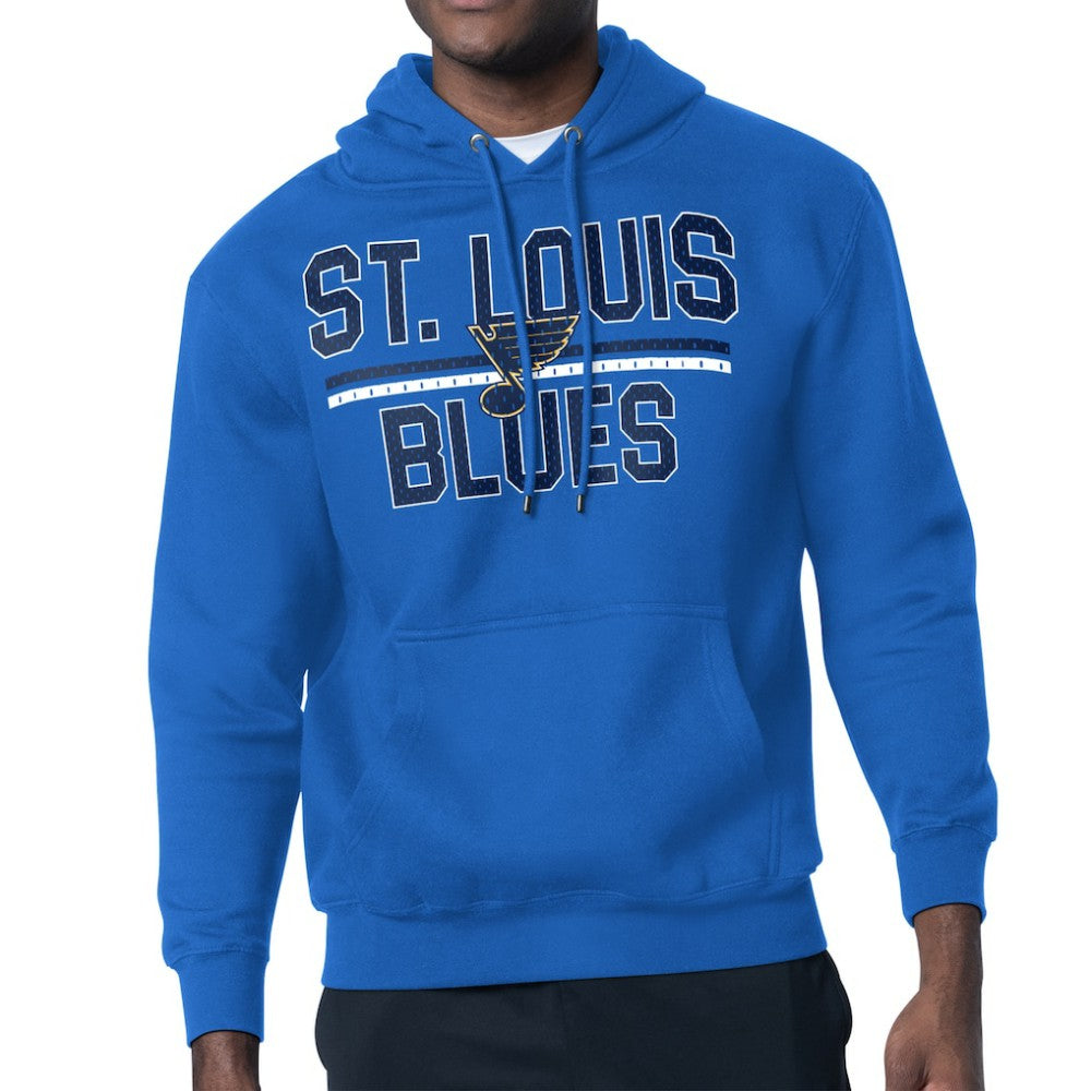 St. Louis Blues Starter Mesh Look Team Name Logo Tri-Blend Pullover Hoodie