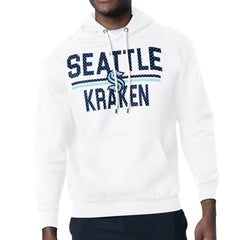 Seattle Kraken Starter Mesh Look Team Name Logo Tri-Blend Pullover Hoodie