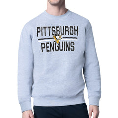 Pittsburgh Penguins Starter Mesh Look Team Name Logo Pullover Sweatshirt