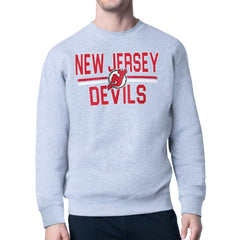 New Jersey Devils Starter Mesh Look Team Name Logo Pullover Sweatshirt