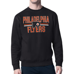 Philadelphia Flyers Starter Mesh Look Team Name Logo Pullover Sweatshirt