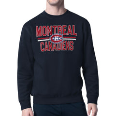 Montreal Canadiens Starter Mesh Look Team Name Logo Pullover Sweatshirt