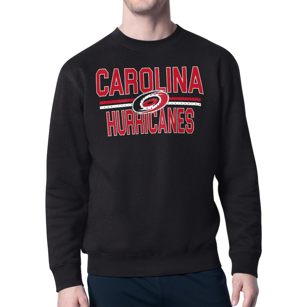 Carolina Hurricanes Starter Mesh Look Team Name Logo Pullover Sweatshirt