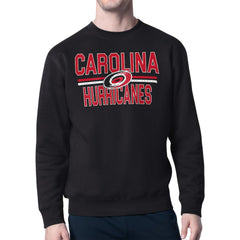 Carolina Hurricanes Starter Mesh Look Team Name Logo Pullover Sweatshirt
