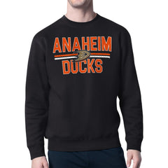 Anaheim Ducks Starter Mesh Look Team Name Logo Pullover Sweatshirt