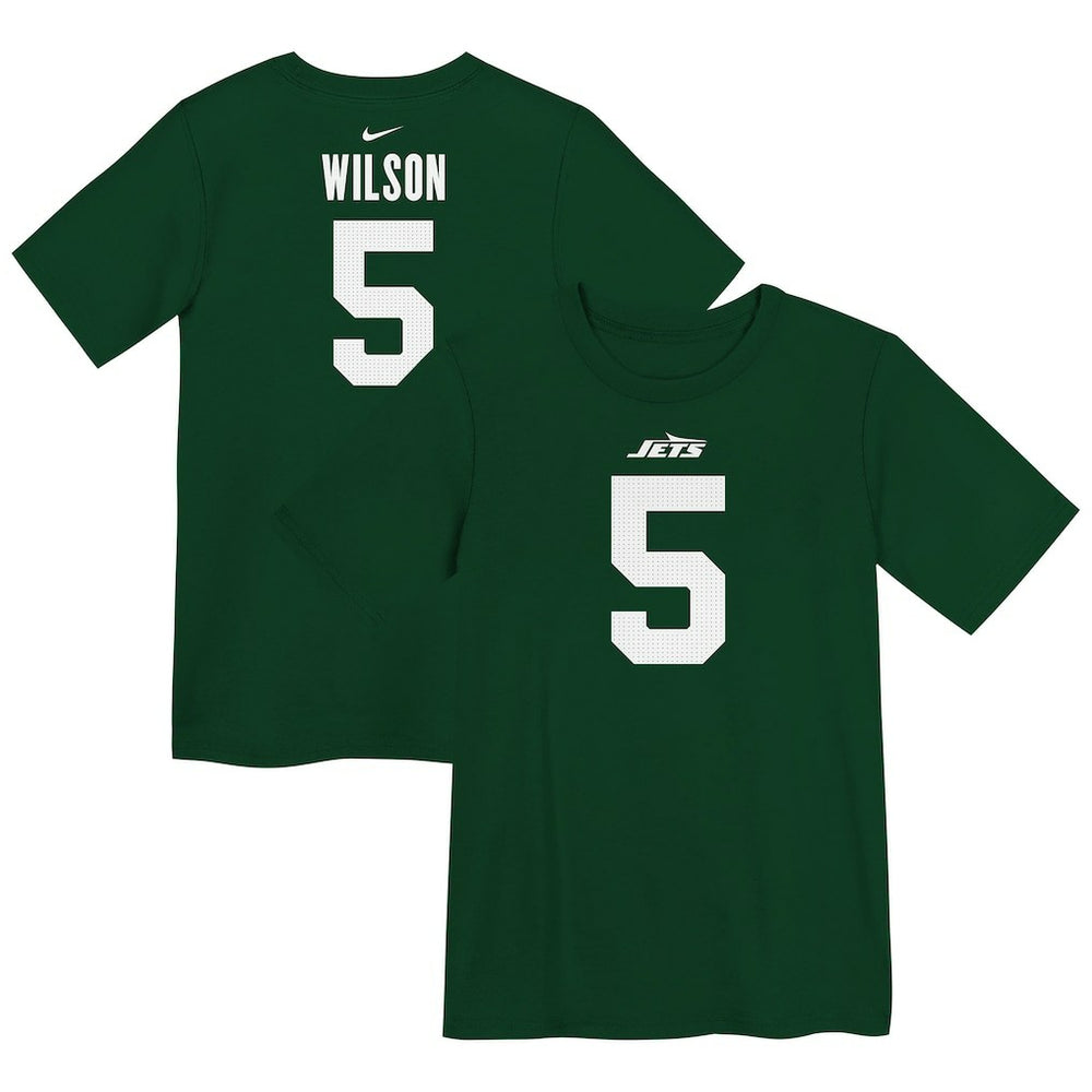 NFL New York Jets Garrett Wilson Preschool Player Name & Number T-Shirt