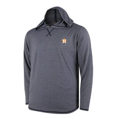 Houston Astros Butter Stripe Tri-Blend Long Sleeve Hoodie T-Shirt - Navy
