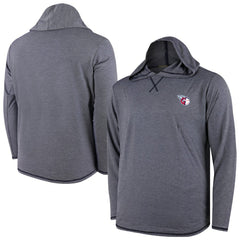 Cleveland Guardians Butter Stripe Tri-Blend Long Sleeve Hoodie T-Shirt - Navy