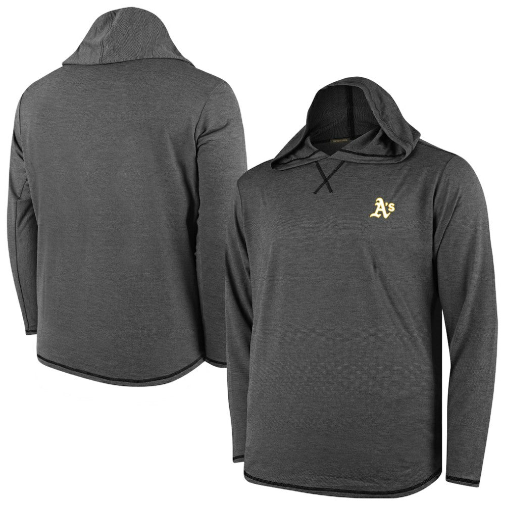 Athletics Butter Stripe Tri-Blend Long Sleeve Hoodie T-Shirt - Black