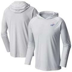 Los Angeles Dodgers Omni-Wick Terminal Tackle Raglan Long Sleeve Hoodie T-Shirt - White | Columbia