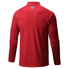 Philadelphia Phillies Terminal Tackle Raglan Omni-Shade Quarter-Zip Pullover Top - Red | Columbia