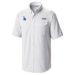 Los Angeles Dodgers Omni-Wick Low Drag Offshore Button-Up Shirt - White | Columbia