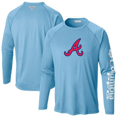Atlanta Braves Terminal Tackle Long Sleeve T-Shirt - Light Blue | Columbia