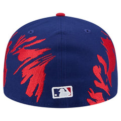 Texas Rangers Retro Pattern 59FIFTY Fitted Hat - Royal/Red | New Era