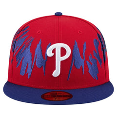 Philadelphia Phillies Retro Pattern 59FIFTY Fitted Hat - Red/Royal | New Era