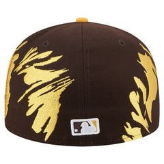 San Diego Padres Retro Pattern 59FIFTY Fitted Hat - Brown/Gold | New Era