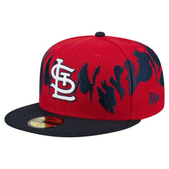 St. Louis Cardinals Retro Pattern 59FIFTY Fitted Hat - Red/Navy | New Era