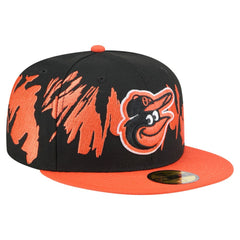 Baltimore Orioles Retro Pattern 59FIFTY Fitted Hat - Black/Orange | New Era