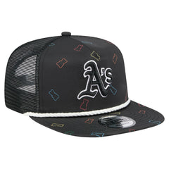 Athletics Gummy Golfer Trucker Adjustable Hat - Black | New Era