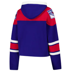 New York Rangers '47 Women's Cropped Superior Lacer Pullover Hoodie