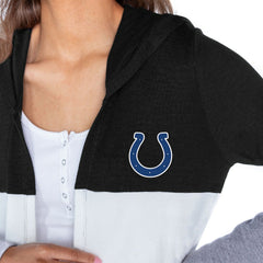 NFL Indianapolis Colts Gameday Couture Women's Tri-Blend Color Block Lightweight Cardigan Hoodie