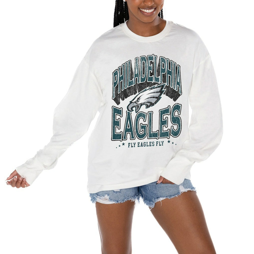 NFL Philadelphia Eagles Gameday Couture Women's Time Out Oversized Long Sleeve T-Shirt