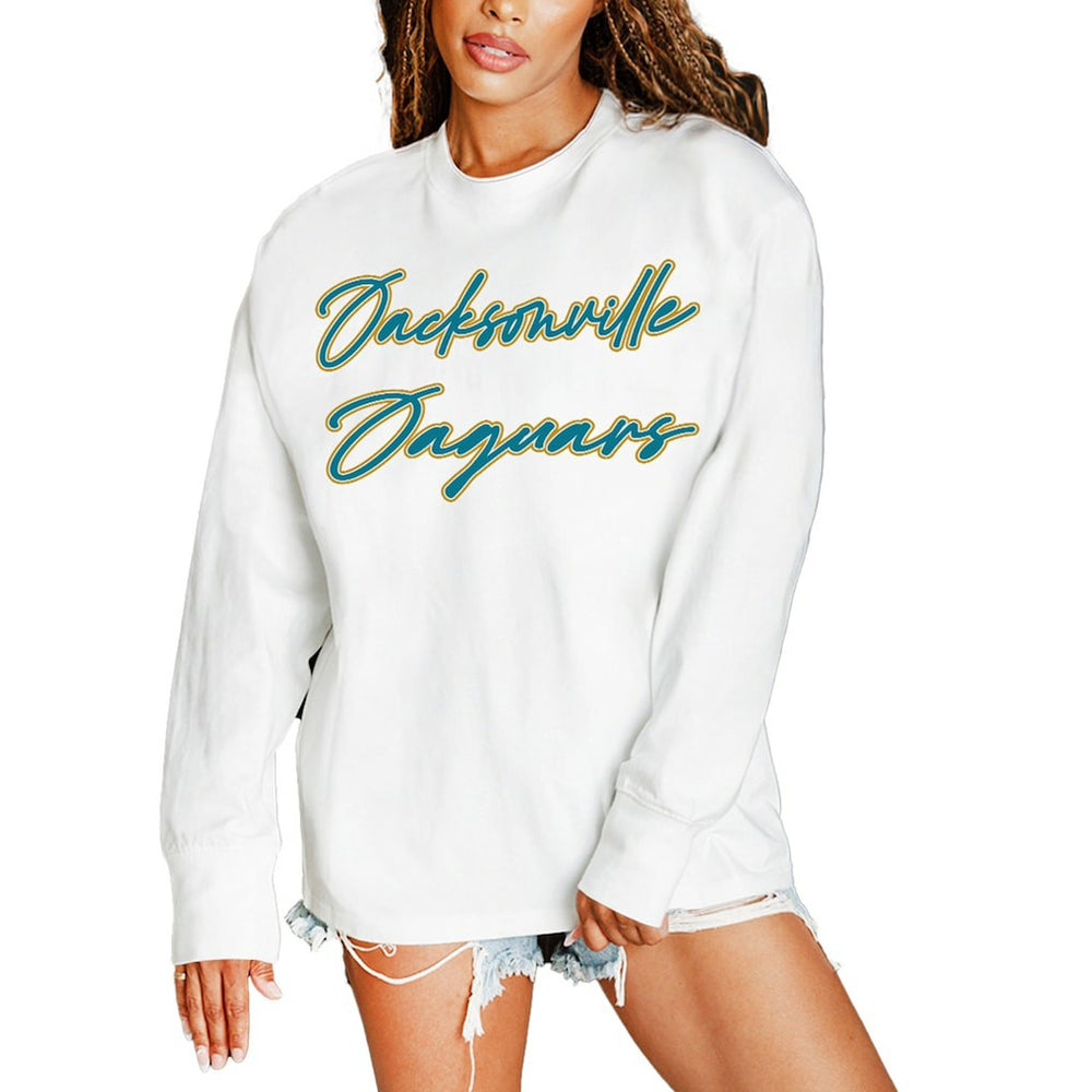 NFL Jacksonville Jaguars Gameday Couture Women's Classic Comeback Oversized Long Sleeve T-Shirt