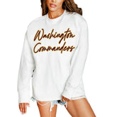 NFL Washington Commanders Gameday Couture Women's Classic Comeback Oversized Long Sleeve T-Shirt