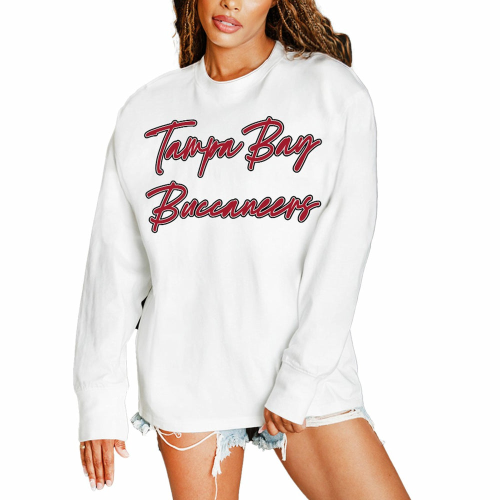 NFL Tampa Bay Buccaneers Gameday Couture Women's Classic Comeback Oversized Long Sleeve T-Shirt