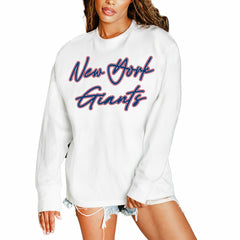 NFL New York Giants Gameday Couture Women's Classic Comeback Oversized Long Sleeve T-Shirt