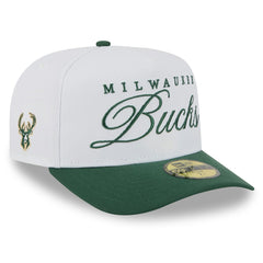 Milwaukee Bucks 2025 NBA Draft A-Frame 59FIFTY Fitted Hat - White/Hunter Green | New Era discount