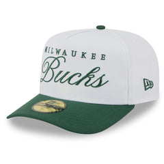 Milwaukee Bucks 2025 NBA Draft A-Frame 59FIFTY Fitted Hat - White/Hunter Green | New Era discount