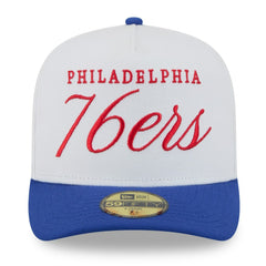 Philadelphia 76ers 2025 NBA Draft A-Frame 59FIFTY Fitted Hat - White/Royal | New Era shop