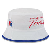 Philadelphia 76ers 2025 NBA Draft Nylon Bucket Hat - White/Royal | New Era sale