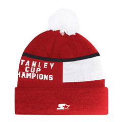 Detroit Red Wings Starter Chyron Commemorative Cuffed Knit Hat with Pom