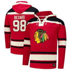 Connor Bedard Chicago Blackhawks '47 Big & Tall Lace-up Pullover Hoodie