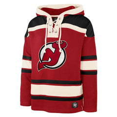 Jack Hughes New Jersey Devils '47 Big & Tall Lace-up Pullover Hoodie