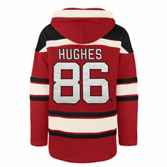 Jack Hughes New Jersey Devils '47 Big & Tall Lace-up Pullover Hoodie