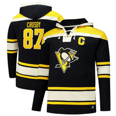 Sidney Crosby Pittsburgh Penguins '47 Big & Tall Lace-up Pullover Hoodie